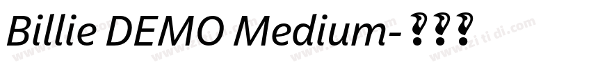Billie DEMO Medium字体转换